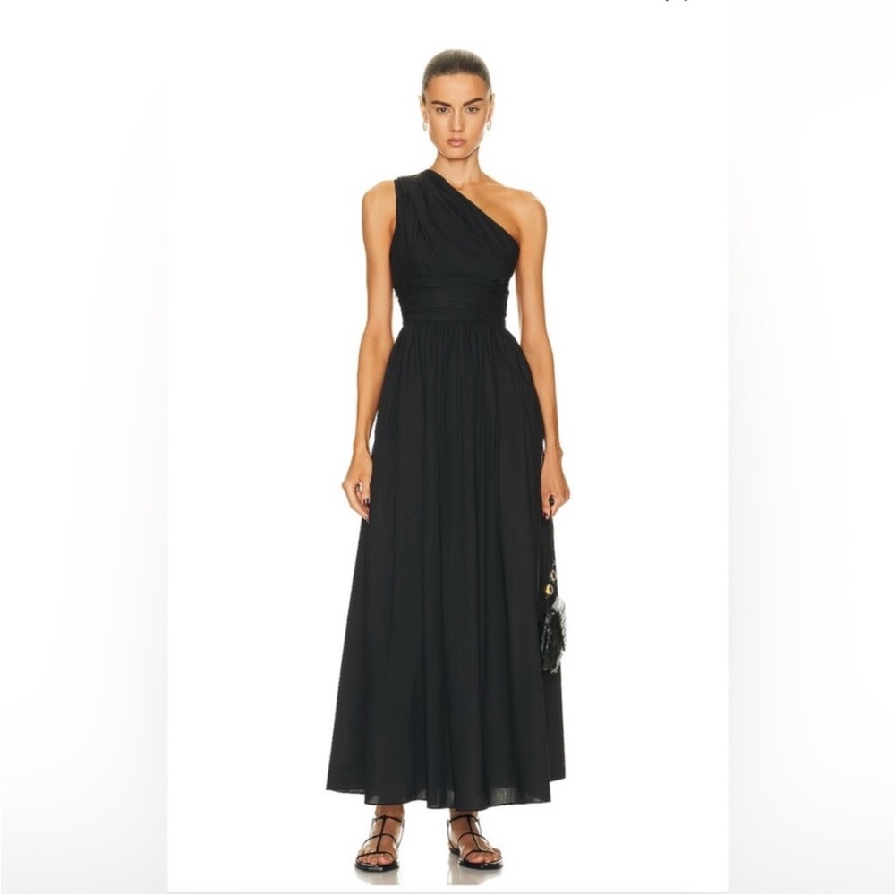 Matteau Black One-Shoulder Maxi Dress